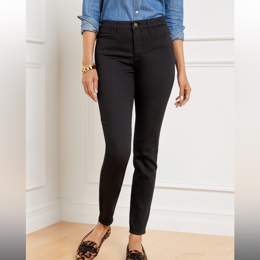 Talbots flawless five pocket black denim jegging 10P